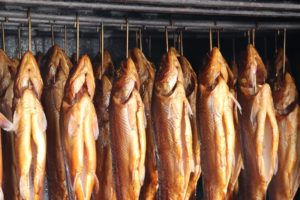 trout in smoker