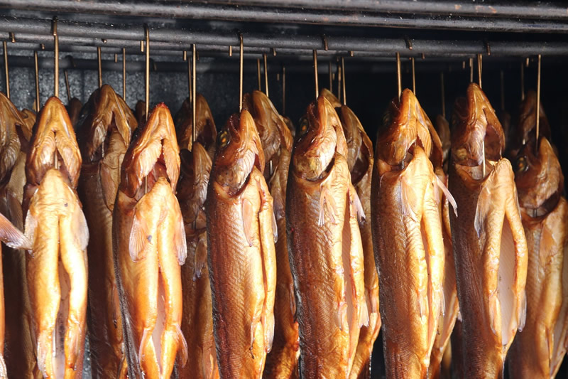 trout in smoker