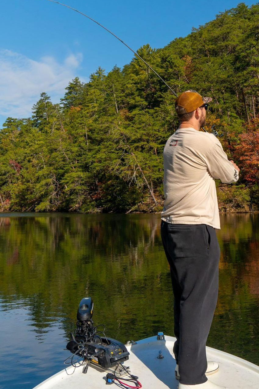 Rod and Reel guided lake fishing trips in north Georgia.